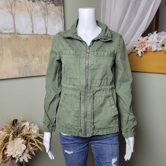 Old Navy Olive Green Cargo Utility Jacket - Picture 2 of 14
